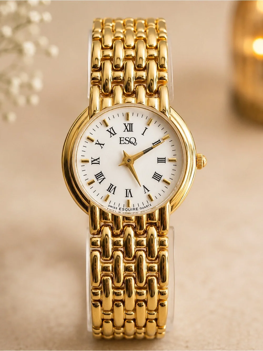 ESQ Swiss by Movado women's dress watch 24k gold-plated
